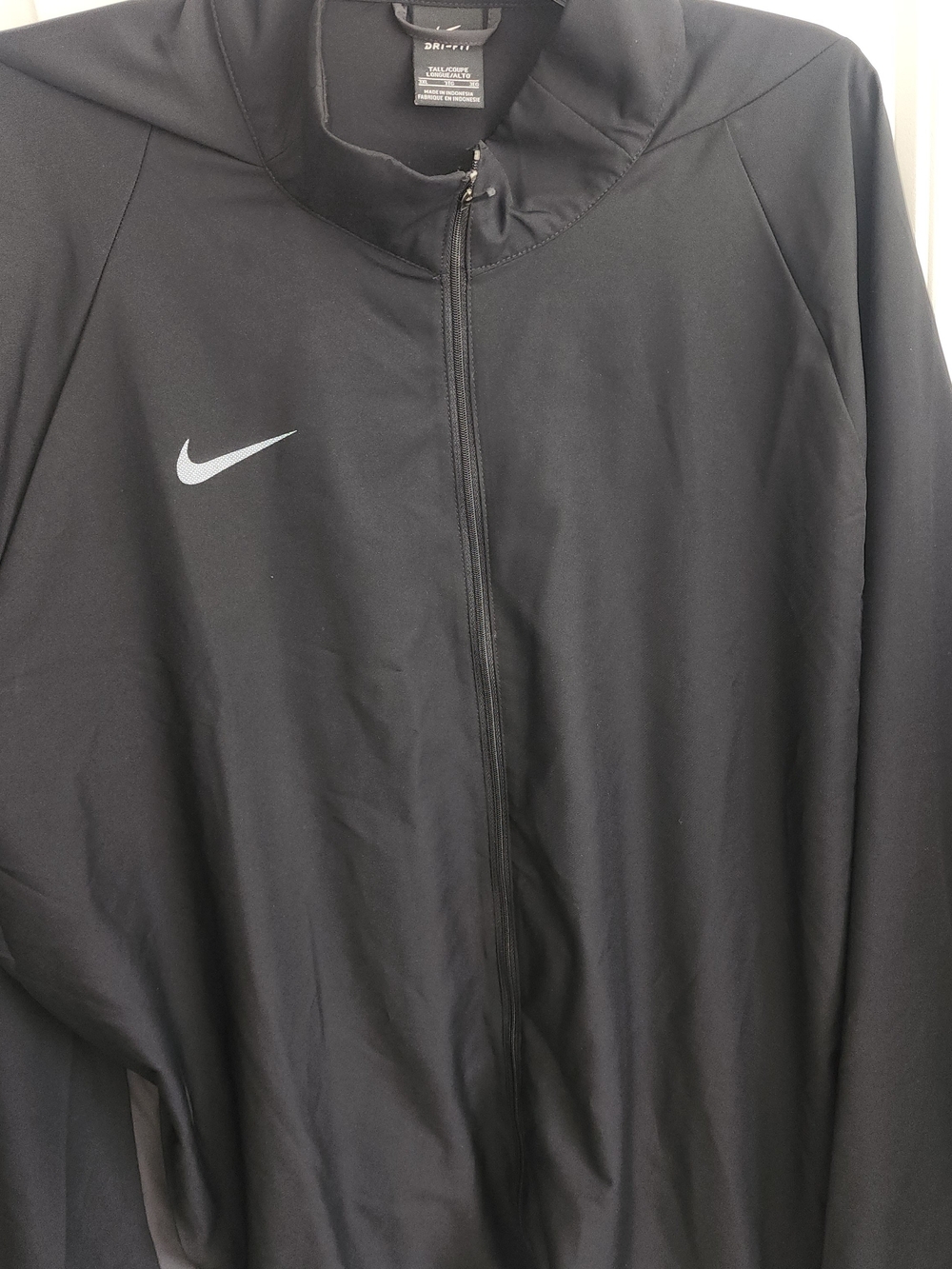 Nike Black Full-Zip Performance Jacket with Silver Swoosh